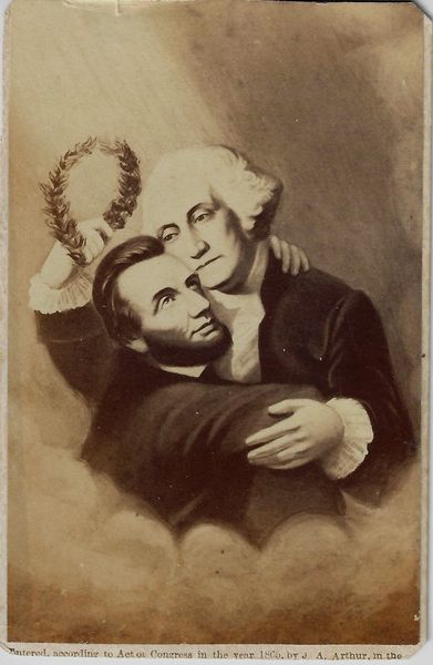 CDV, Lincoln and Washington Apotheosis