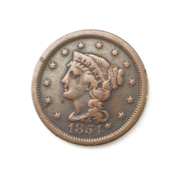 1854 Liberty Head Large One Cent