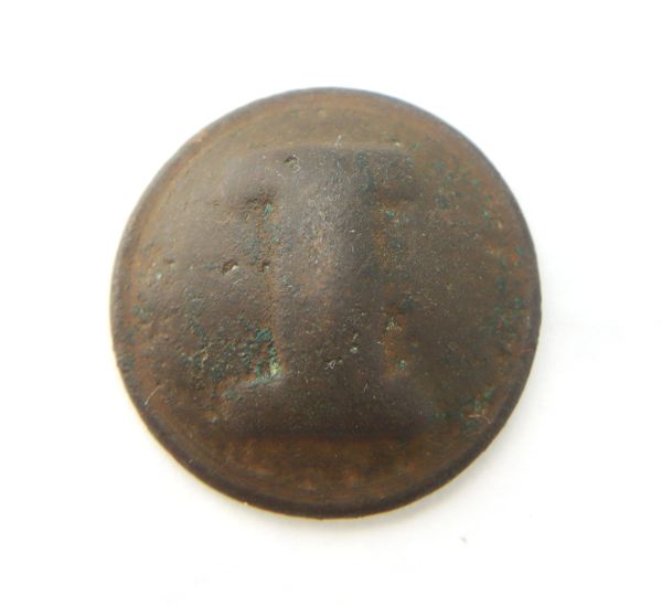 Confederate “Block I” Infantry Button