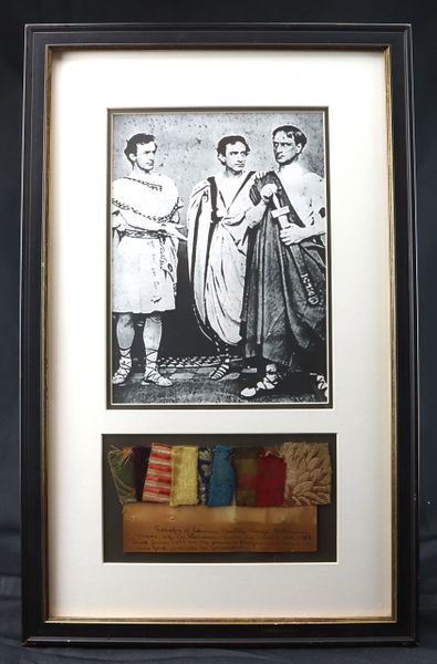 Nine Pieces of Costume Fabric From Edwin Booth, Likely Used By His Brother John Wilkes Booth / SOLD
