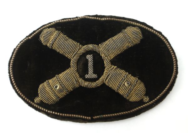 Artillery Officers Embroidered Cross Cannon 1st Regiment