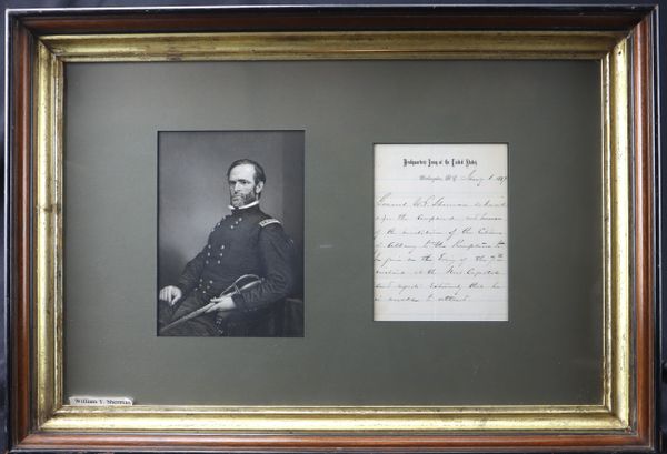 William T. Sherman Letter / SOLD