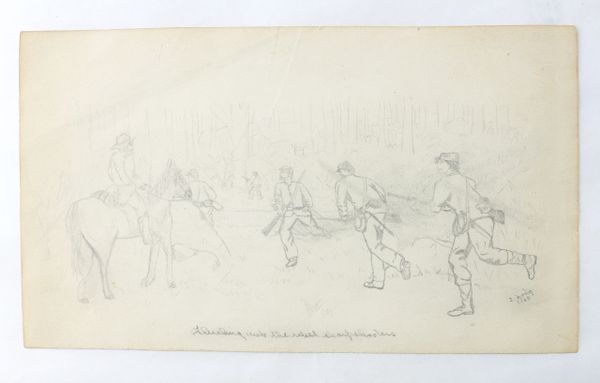 Battlefield Sketch Signed and Dated 1863 / SOLD