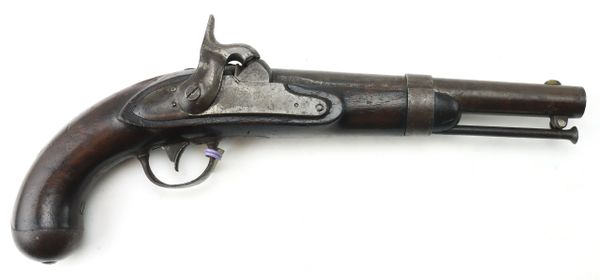 US Model 1836 Cavalry Pistol with Confederate Conversion to Percussion