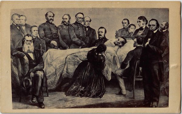 CDV, Deathbed of Abraham Lincoln