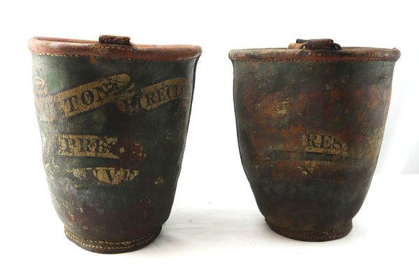 Pair of Civil War Era Artillery Fire Buckets-