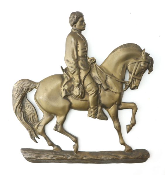 Relief Cast Bronze George McClellan on Horseback