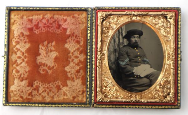 Civil War Tintype of Bearded Corporal