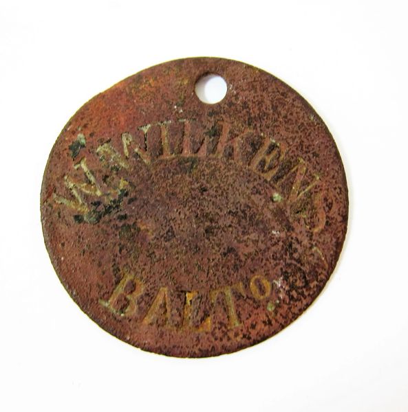 Civil War Era Baggage Tag / Sold