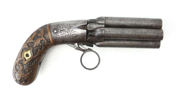 Five Barrel Pepperbox Revolver