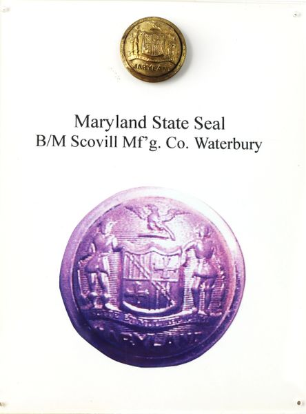 Maryland State Seal Coat Button