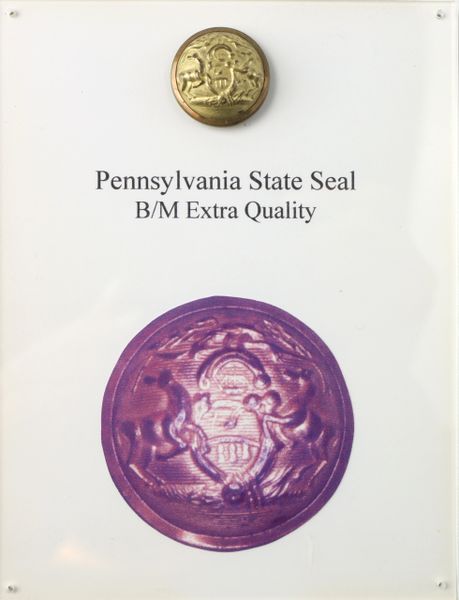 Pennsylvania State Seal Coat Button