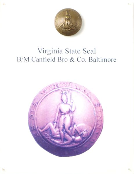 Virginia State Seal Coat Button