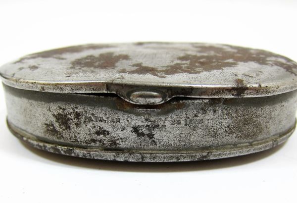 Civil War Era Snuff Tin Patent Date 1860 / SOLD