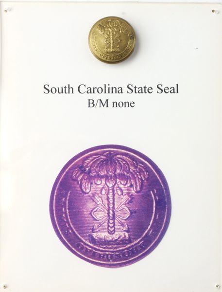 South Carolina State Seal Coat Button