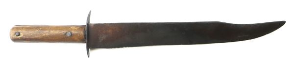 Outstanding Large Confederate Clipped Point Bowie Knife