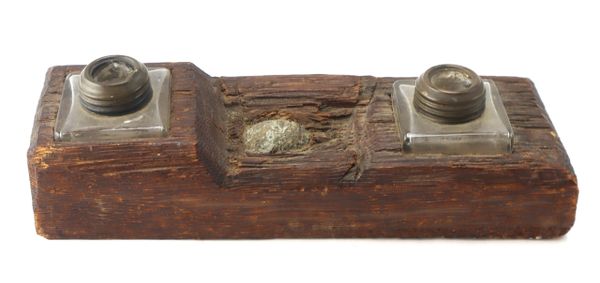 Ink Stand from Bullet Struck Wood
