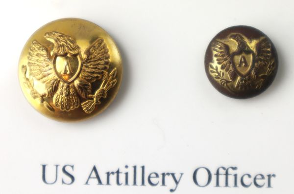 U.S. Artillery Officer Buttons Eagle “A” Buttons