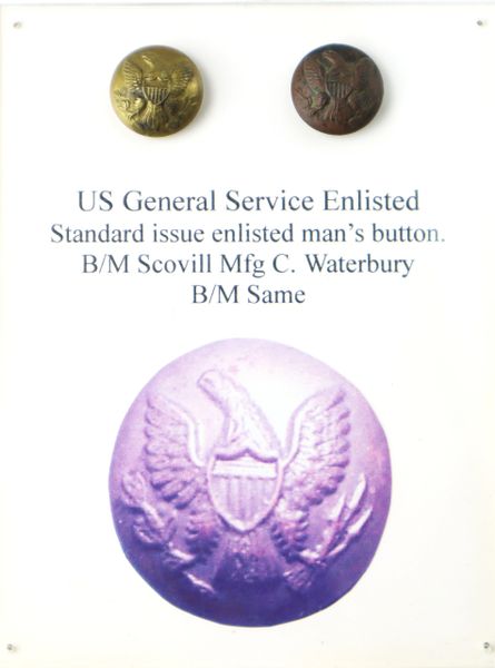 US General Enlisted Service Buttons Eagle Buttons