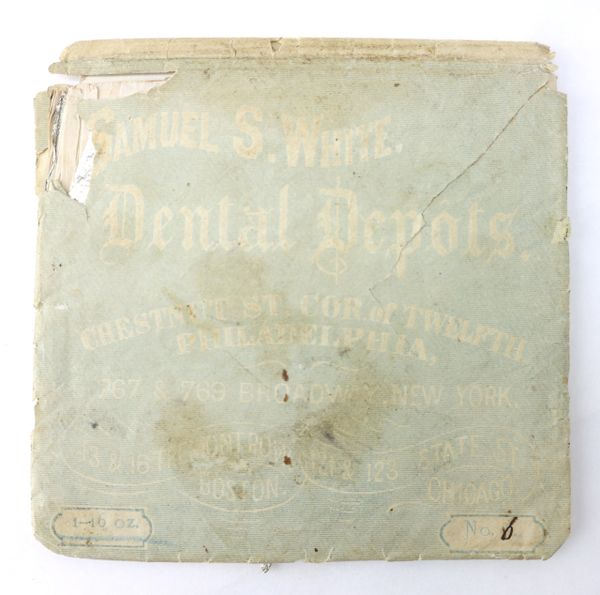 Rare Civil War-Era Dental Foil Packet – Samuel S. White Dental Depots / SOLD