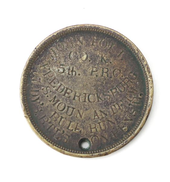 Civil War Identification Disc