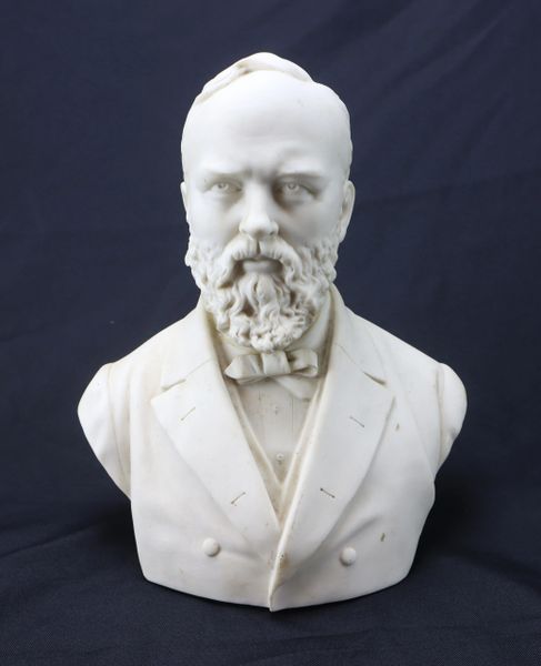James A. Garfield Parian Bust – 19th Century Memorial Sculpture