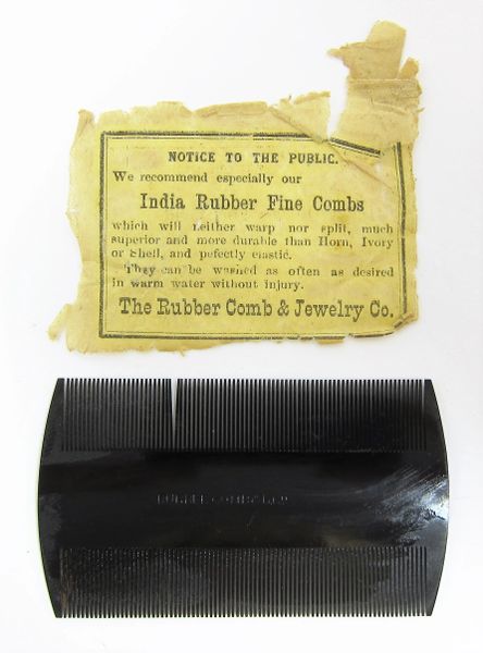 Civil War India Rubber Comb / SOLD