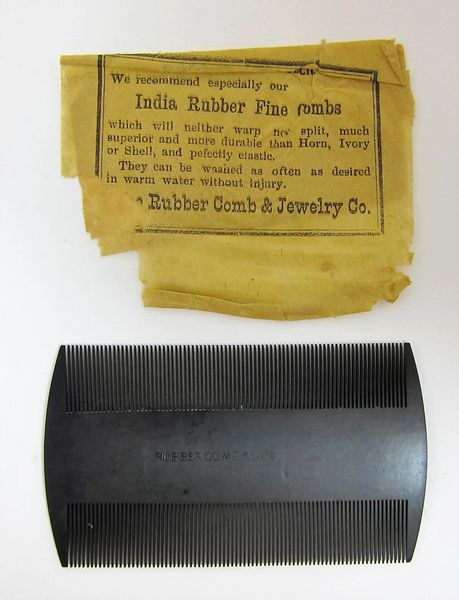 Civil War India Rubber Comb / Sold