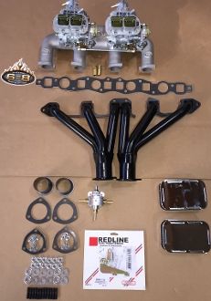 FORD 223 TWIN WEBER SYSTEM W/6=8 HEADERS