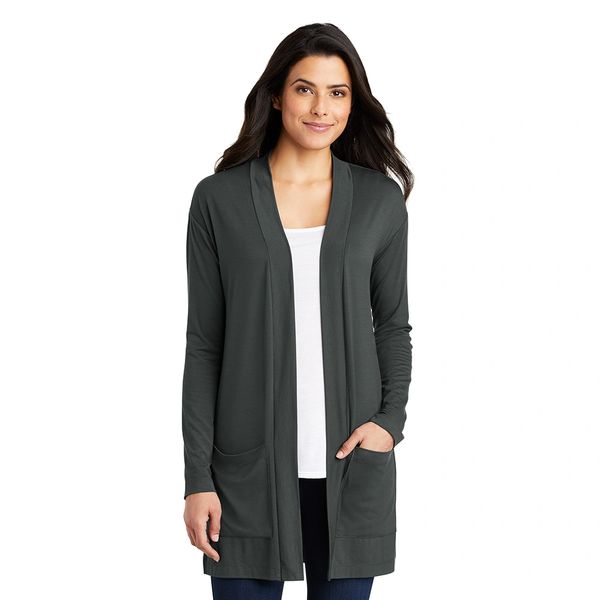 port authority ladies concept long pocket cardigan lk5434