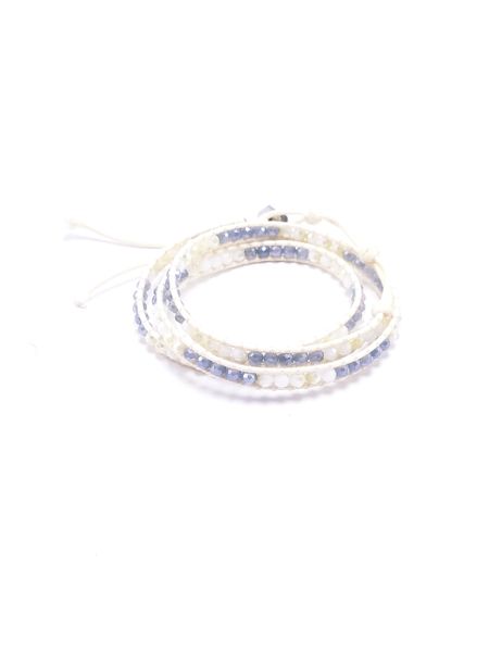 Grey/White Wrap Bracelet