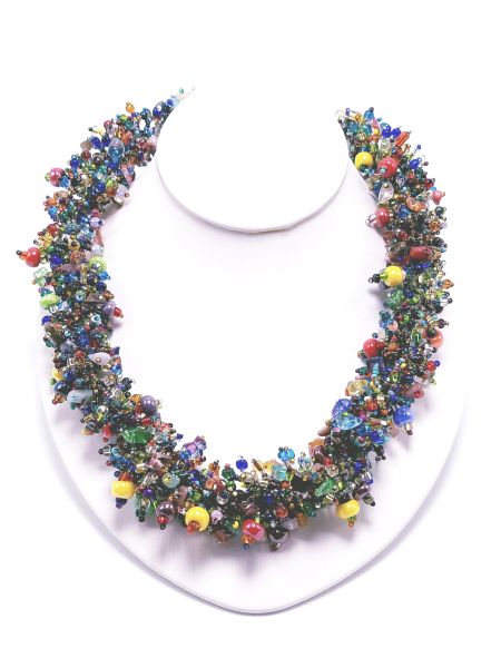 Multi Color Beaded Necklace