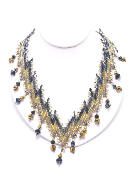Gold Blue Necklace