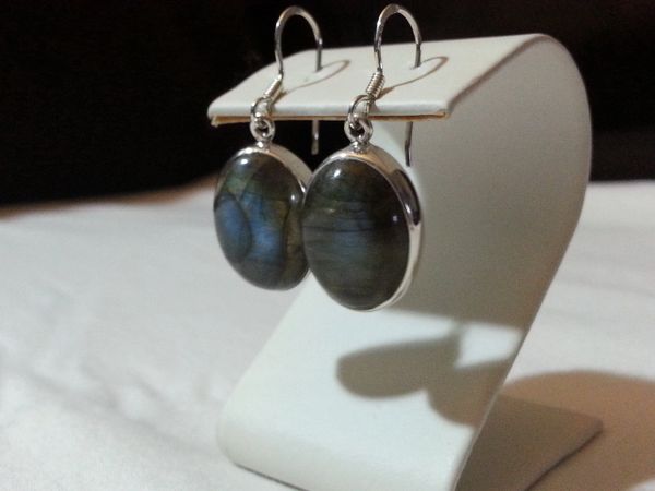 Labradorite silver earrings