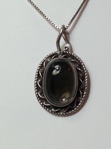 Smoky Quartz Oval Pendant