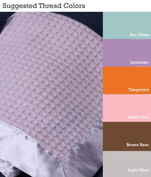 Luxury 100% Cotton Thermal Waffle-Weave Blanket w/ 2-inch White Satin Edge  | 30 x 30