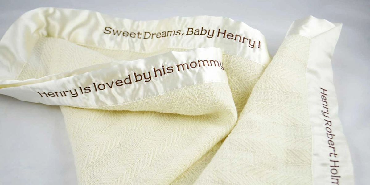 Custom Embroidered Baby Blanket Story Gift Dallas Finest