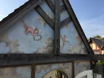 Hand painted mural at the Ohio Renaissance Festival.