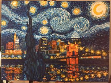 Cincinnati painting inspired by Vincent Van Gogh.