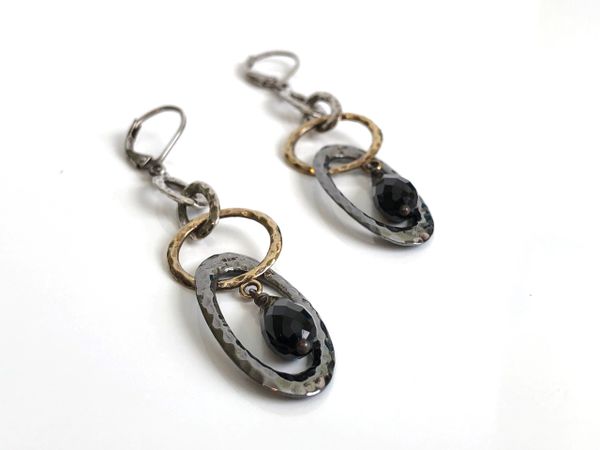 Tri-Tone Earrings with
