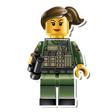 us border patrol lego female agent decal