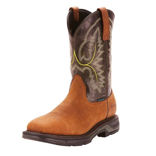 ariat men's workhog xt waterproof carbon toe work boot