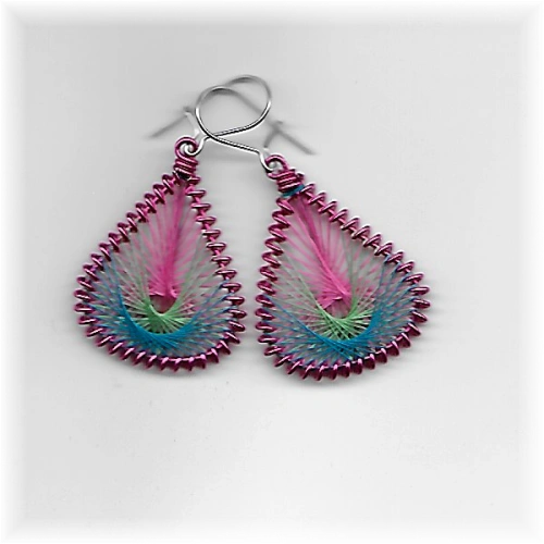 Petite, Dark Pink Frame, Hot Pink/Green/Turquoise