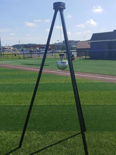 Completing a HIC test on a synthetic turf sports field.