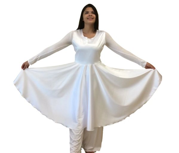 Satin Overlay (sleeveless) w/ Circle Skirt