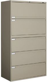 Global 9342P Series 5 Drawer Lateral File 42" Wide