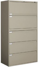 Global 9342P Series 5 Drawer Lateral File 42" Wide