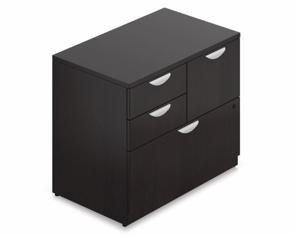 Offices To Go Espresso Mixed Storage Unit with Lock SL3622MSF