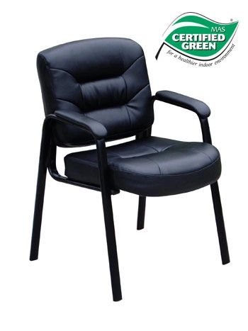 Boss Chair Black LeatherPlus Guest Chairs B7509