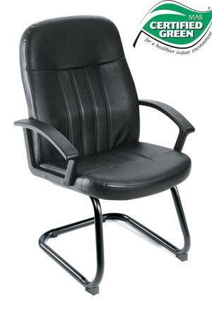 Boss Chair - Black Budget LeatherPlus Guest Chair B8109